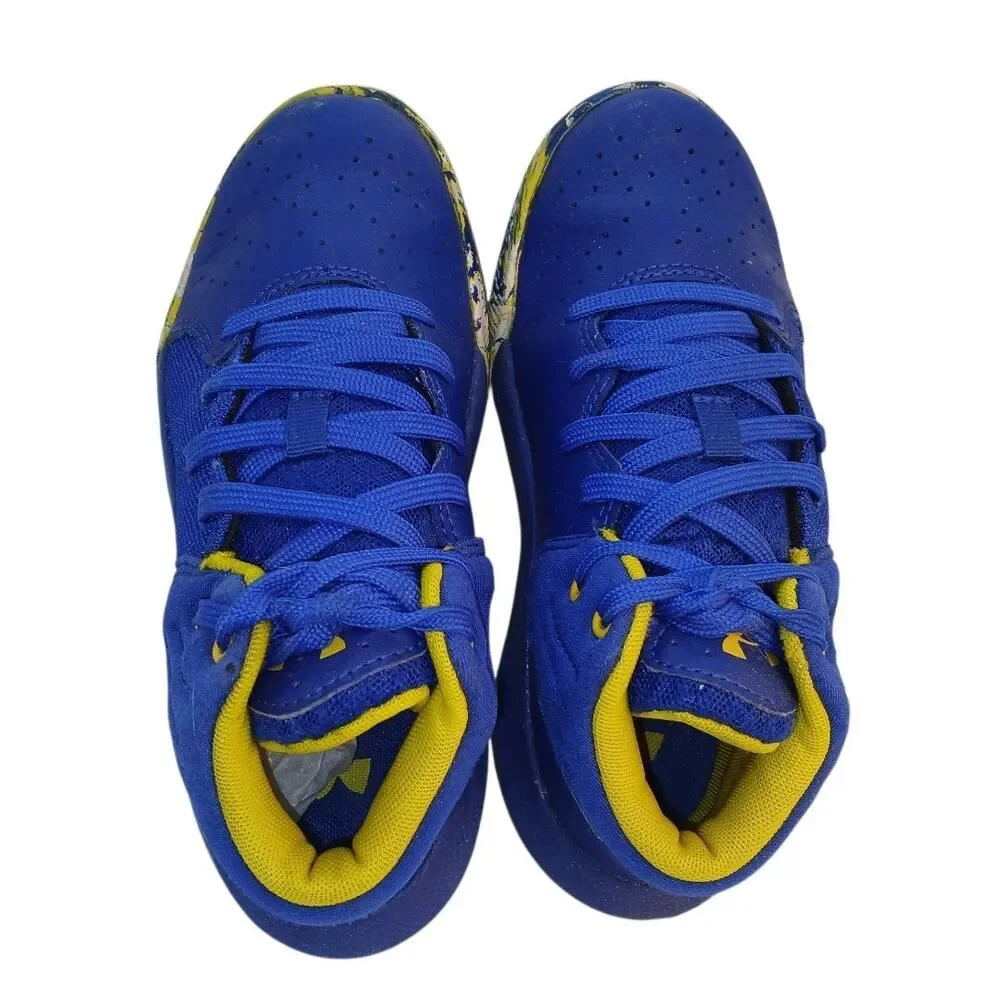 Under Armour Jet 21 Boys Blue & Yellow Athletic Sneakers - Size: 13K - Picture 5 of 7